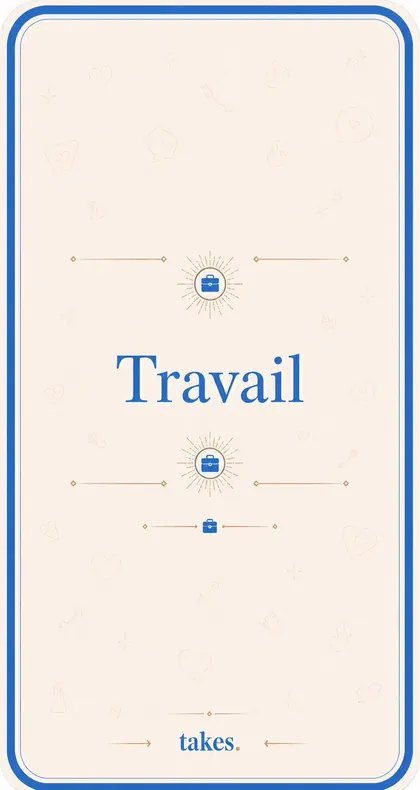 Verso de la catégorie Travail